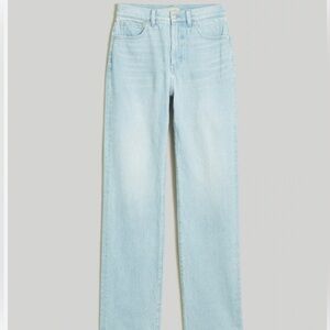 Madewell 90's Trainght Light Blue Denim Jeans NWOT 32T
